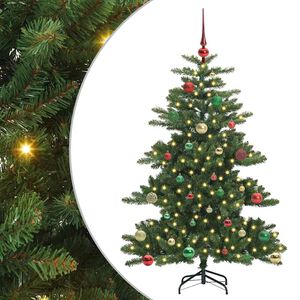 vidaXL Umetno Zložljivo Božično Drevo Zelena 150 cm PVC in jeklo