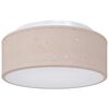 vidaXL Stropna svetilka s sredi&scaron;či Taupe 30 x 30 x 13,5 cm blago