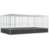 vidaXL Voliera s podalj&scaron;kom srebrna 518x307x212 cm jeklo