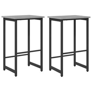 vidaXL Barski stol 2 kos Siva Sonoma 40 x 32 x 74 cm Inženirski les