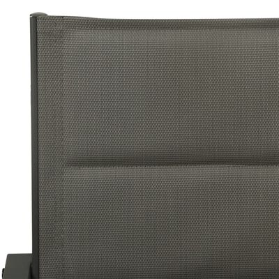 vidaXL Vrtna sedežna garnitura 5-delna črno jeklo in textilene