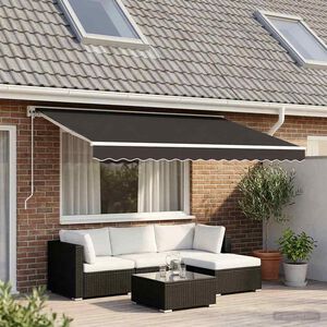 vidaXL Nadomestno blago za tendo sivo 500x300 cm poliester