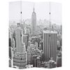 vidaXL Zložljiv paravan 160x170 cm New York podnevi črn in bel
