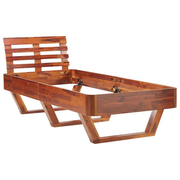 vidaXL Posteljni okvir iz trdnega akacijevega lesa 100x200 cm