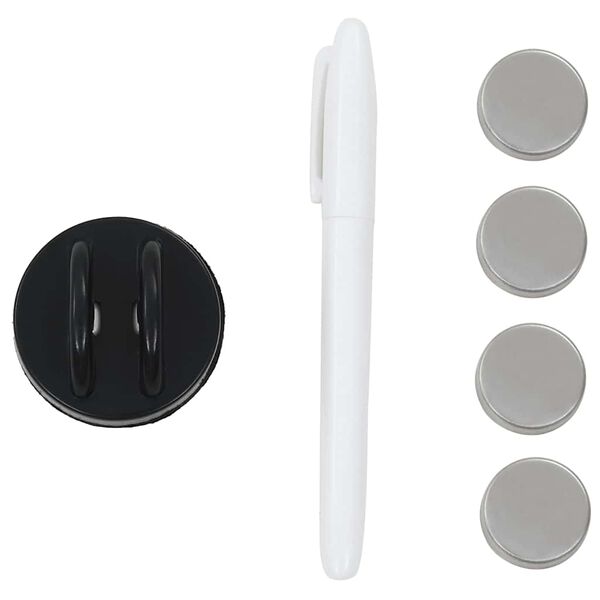 vidaXL Stenska magnetna črna tabla iz stekla 80x60 cm