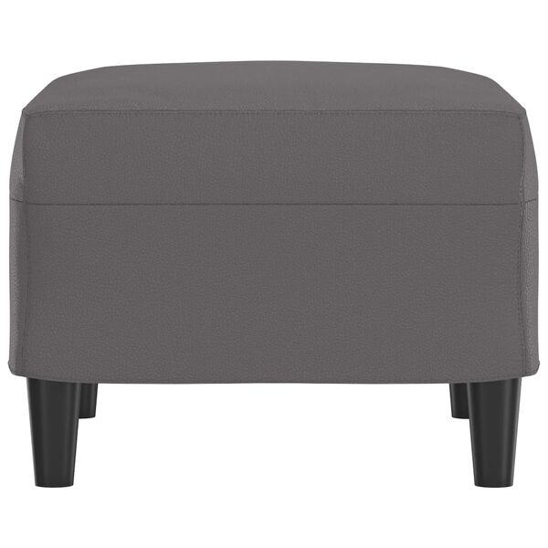 vidaXL Stolček za noge siv 60x50x41 cm umetno usnje