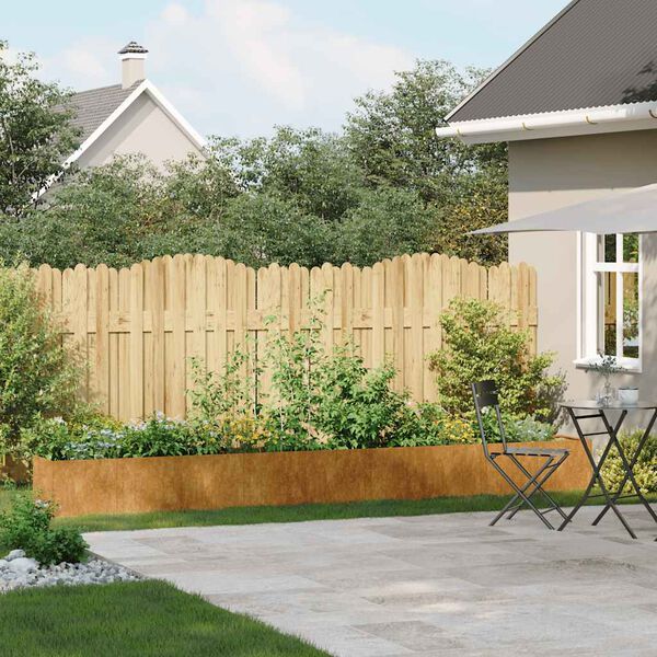 vidaXL Planter Rusty 360x40x40 cm Vremensko odporno jeklo