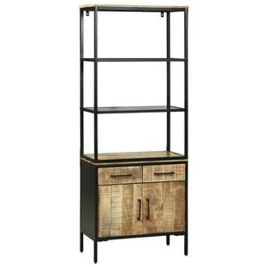 vidaXL Visok predalnik Rjava 70 x 35 x 180 cm Masiven les manga