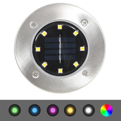 vidaXL Solarne talne svetilke 8 kosov LED svetilke RGB
