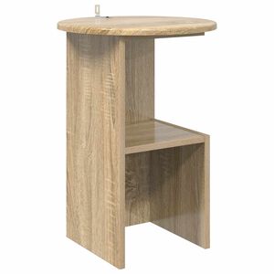 vidaXL Stranska miza Sonoma hrast &Oslash; 39,5 x 55 cm Inženirski les