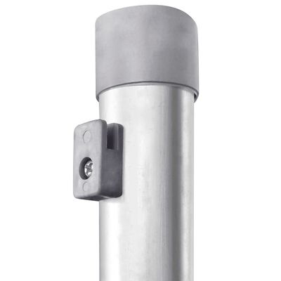 vidaXL Ograjni stebrički 15 kosov srebrni 170 cm pocinkano jeklo