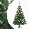 vidaXL Umetna božična jelka z bučko 120 cm 150 LED Toplo bela