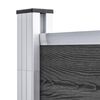 vidaXL Komplet ograjnih panelov WPC 872x186 cm črn