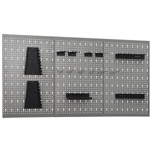 vidaXL Stenske plo&scaron;če za obe&scaron;anje orodja 3 kosi 40x58 cm jeklo