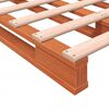 vidaXL Postelja iz palet vo&scaron;čeno rjava 140x200 cm trdna borovina
