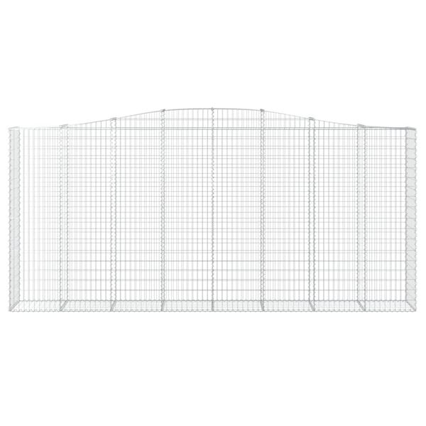 vidaXL Obokana gabionska ko&scaron;ara 3 kosi 400x50x180/200cm cinkano železo