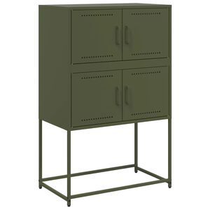 vidaXL Komoda olivno zelena 68,5x38,5x107 cm jeklo