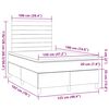vidaXL Box spring postelja z vzmetnico temno rjava 120x190 cm blago