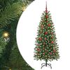 vidaXL Umestno božično drevo med 150 LED Zelena 150 cm PE in PVC