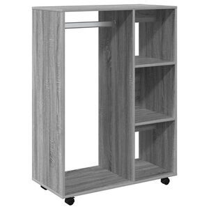 vidaXL Garderobna omara siva sonoma 80x40x110 cm konstruiran les