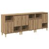 vidaXL Stranske omare 3 kos Umetni hrast 60 x 35 x 70 cm