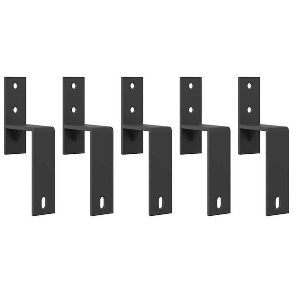 vidaXL Komplet opreme za drsna vrata 152,5 cm jeklo črne barve