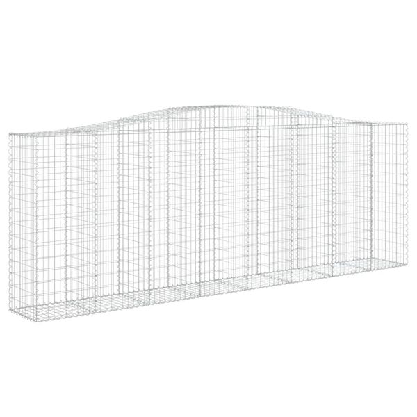 vidaXL Obokane gabion košare 6 kosov 400x50x140/160cm pocinkano železo
