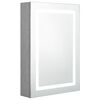 vidaXL LED kopalni&scaron;ka omarica z ogledalom betonsko siva 50x13x70 cm