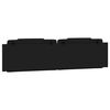 vidaXL Blazina za vzglavje Viana črna 200 cm umetno usnje