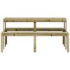 vidaXL Piknik miza 160x134x75 cm impregnirana borovina