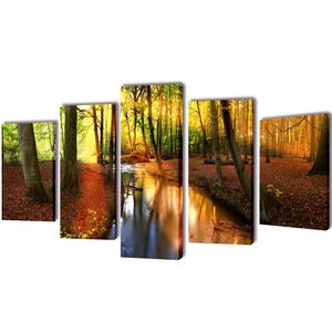 Set platen s printom gozda 100 x 50 cm