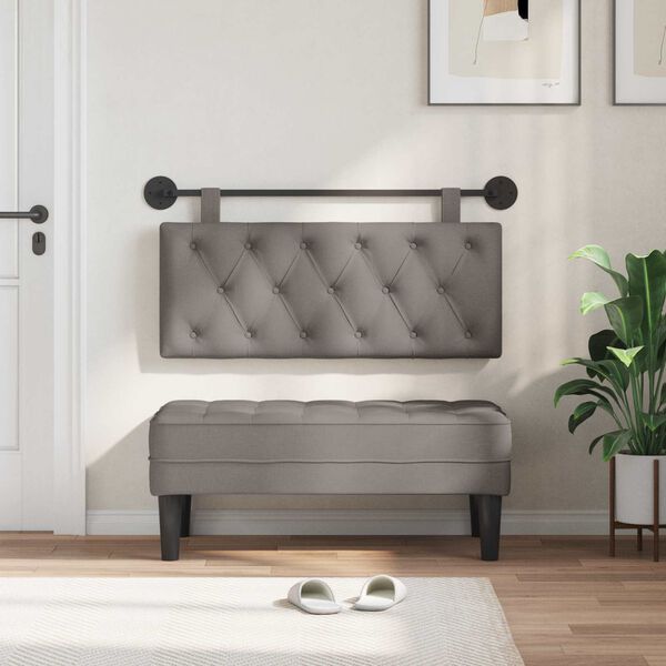 vidaXL Visoki naslon za glavo Taupe 110 x 55 x 7 cm blago