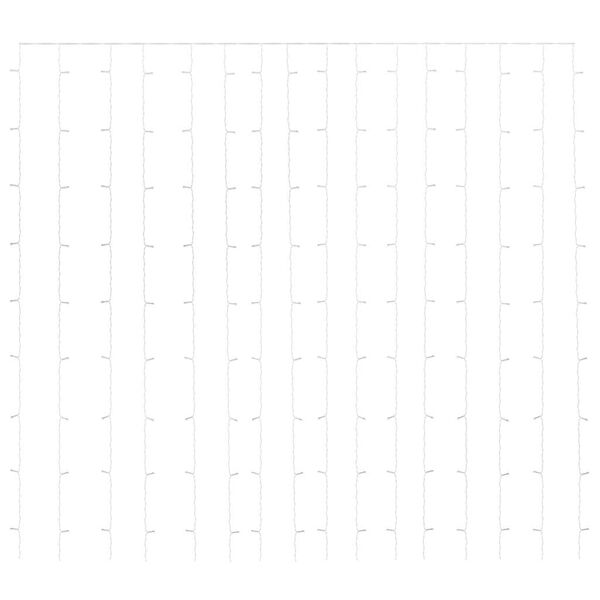 vidaXL LED svetlobna zavesa 3x3 m 300 LED lučk modra 8 funkcij