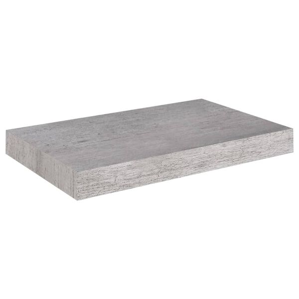 vidaXL Stenska polica betonsko siva 40x23x3,8 cm MDF