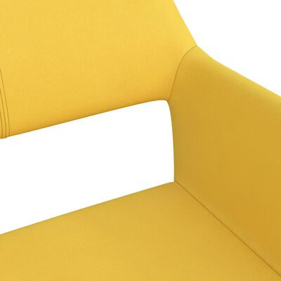 vidaXL Vrtljiv pisarniški stol rumeno blago