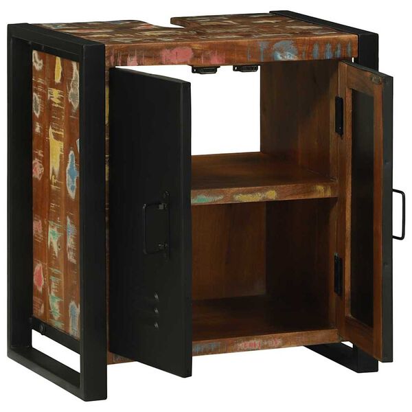 vidaXL Omara z umivalnikom Rjava 55 x 35 x 60 cm Trden predelan les