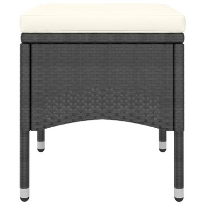 vidaXL Vrtni stoli in stolčki 4-delni komplet poli ratan črne barve
