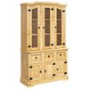 vidaXL Visoka omara Corona rjava 112x43x191,5 cm trdna mehi&scaron;ka borovina