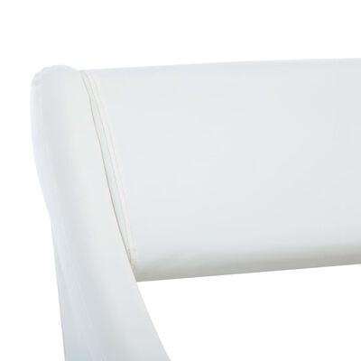 vidaXL Posteljni okvir belo umetno usnje 90x200 cm