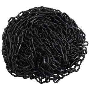 vidaXL Opozorilna veriga črna 30 m &Oslash;4 mm plastika