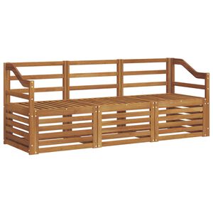 vidaXL Sedežne garniture 3 pcs Naravna Masiven les akacije
