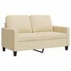 vidaXL Kavč dvosed krem 120 cm blago