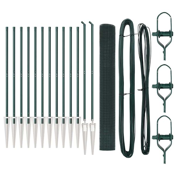 vidaXL Steber ograje. Zelena 25 x 1,2 m (19 x 19 mm mreža)