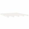 vidaXL Posteljni okvir brez vzmetnice bel 200x200 cm trdna borovina