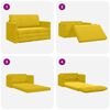 vidaXL Sofa postelja 110cm Sončna rumena Žamet