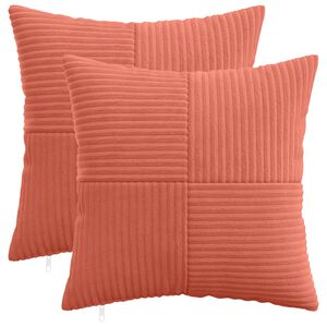 vidaXL Prevleka za blazino 2 pcs ALMELO Rdeče oranžna 30 x 30 cm