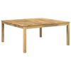 vidaXL Klubska miza Bela 100 x 100,5 x 45 cm Masiven les akacije