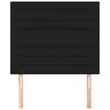 vidaXL Vzglavje postelje črno 80x5x118/128 cm blago