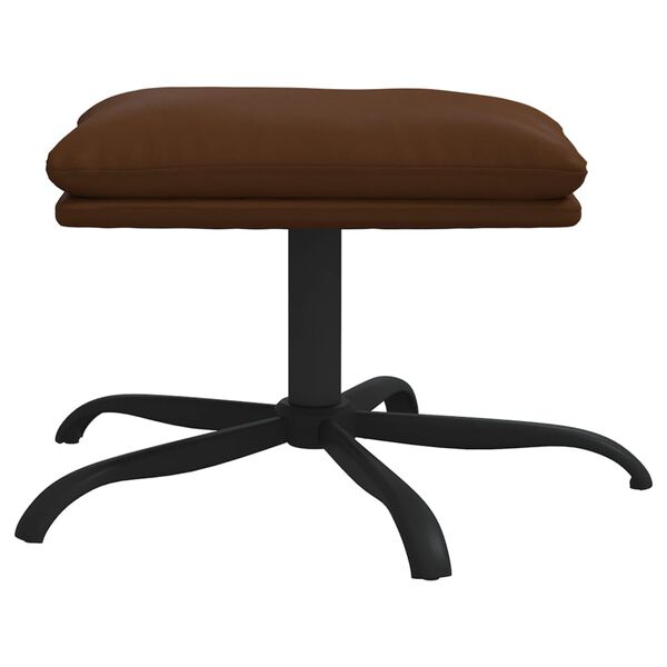 vidaXL Stolček za noge rjav 45x29,5x36 cm sijoče umetno usnje