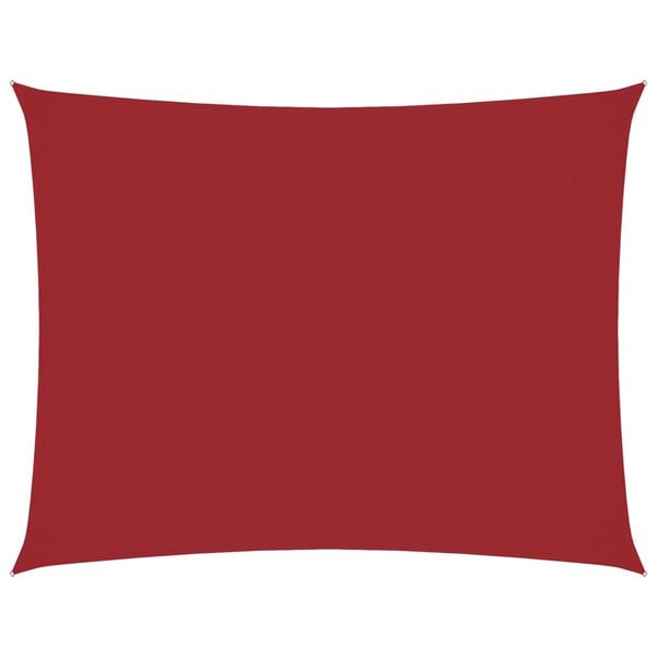 vidaXL Senčno jadro oksford blago pravokotno 6x8 m rdeče